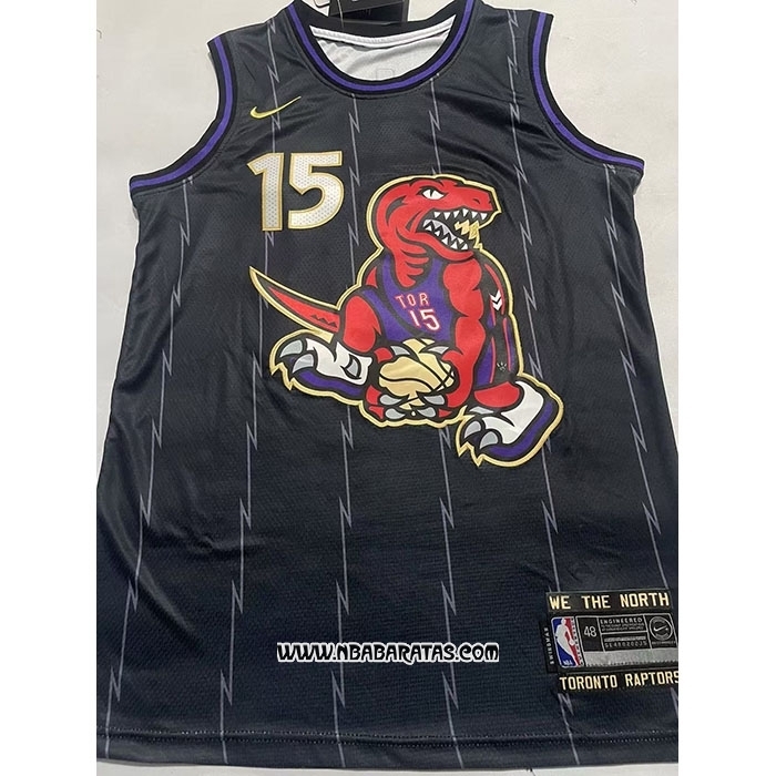 Camiseta Toronto Raptors Vince Carter #15 Ciudad 2024-25 Negro